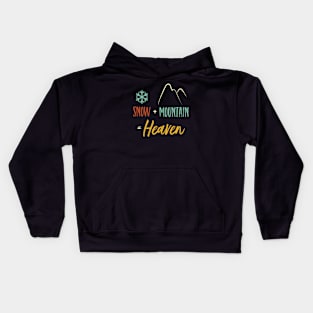 Snow + Mountain = Heaven Kids Hoodie